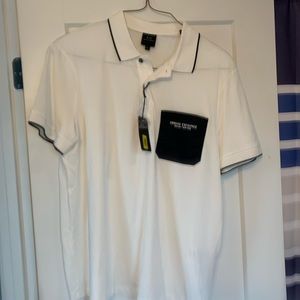 Armani Exchange white and black shirt